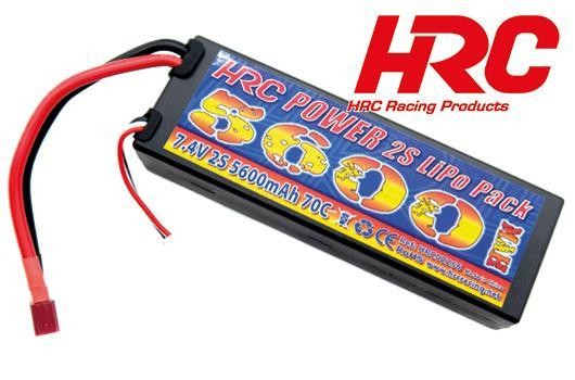 HRC Racing HRC02256D Battery - LiPo 2S - 7.4V 5600mAh 70C - Hard Case - Ultra-T 46.5*25*138.5mm