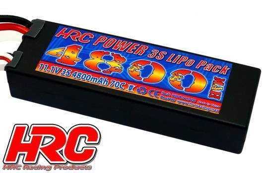 HRC Racing HRC02348X Battery - LiPo 3S - 11.1V 4800mAh 70C - Hard Case Slim - XT90AS 138x46x25mm
