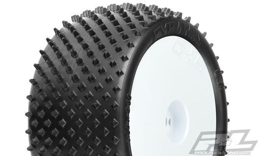 Pro-Line PRO826713 Tires - 1:10 Buggy - Rear - mounted - White wheels - 2.2" - Pyramid Z3 (medi