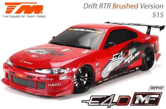 Team Magic TM503017-S15 Car - 1:10 Electric - 4WD Drift - RTR - Team Magic E4D-MF - S15