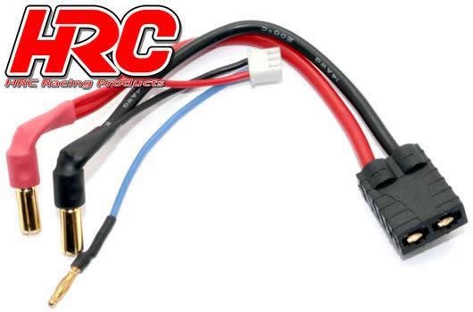 Pro-Line HRC9152T Charge & Drive Lead - 5mm Plug to TRX & Balancer Battery Plug - Gold