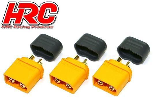 Pro-Line HRC9094PA Connector - XT60 with CAP - Male (3 pcs) - Gold