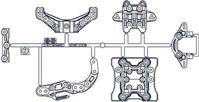 Tamiya 10.51422 FF-03 M Parts (Damper Stay)