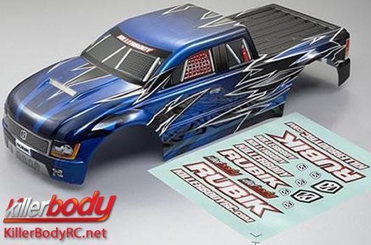 KillerBody KBD48328 Body - Monster Truck - Scale - Finished - Rubik - Knight-blue pattern - fits Tra