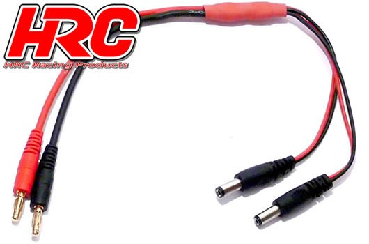 Pro-Line HRC9122 Charger Lead - 4mm Bullet to Futaba : Hitec Transmitter - 300mm - Gold