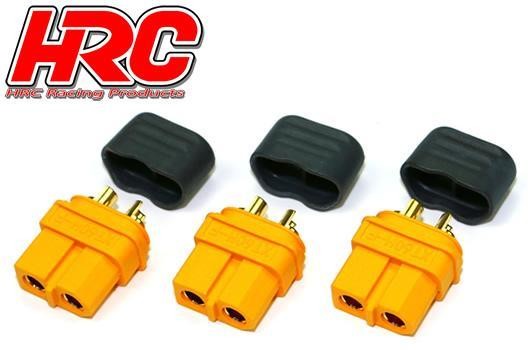 Pro-Line HRC9095PA Connector - XT60 with CAP - Female (3 pcs) - Gold
