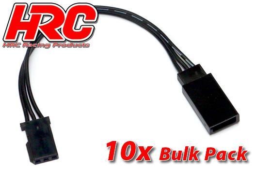 Pro-Line HRC9230KB Servo Extension Cable - Male:Female - (FUT) - 10cm Long - Black:Black:Black - B
