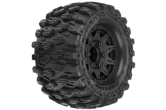 Pro-Line PRO1019010 Tires - 1:10 Truck - 2.8" - mounted - Raid Black 6x30 Wheels - Removable He