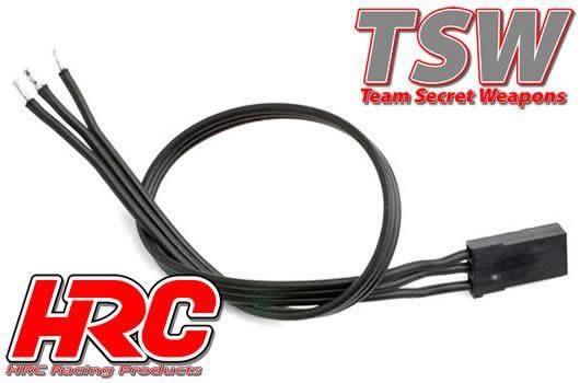 Pro-Line HRC9216 Servo Cable - JR - 30cm Long - All-Black (Black:Black:Black)