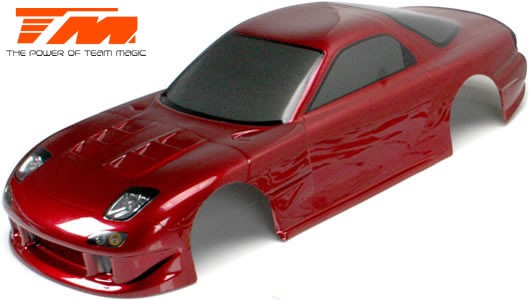 Team Magic TM503321DRA Body - 1:10 Touring : Drift - 190mm - Painted - no holes - RX7 Dark Red