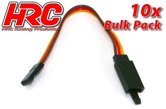 Pro-Line HRC9240CLB Servo Extension Cable - with Clip - Male:Female - JR - 10cm Long - BULK 10 pcs