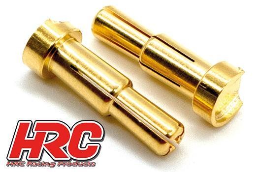 Pro-Line HRC9014B Connector - Stepped - 4.0mm & 5.0mm - Male (10 pcs) - Gold