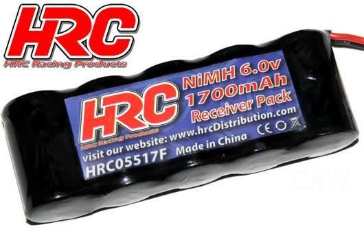 HRC Racing HRC05517FB Battery - 5 cells - Receiver pack - NiMH - 6V 1700mAh - flat - BEC Plug 85x30x