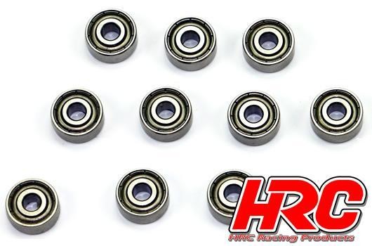 HRC Racing HRC12U01 Ball Bearings - metric - 3.175x9.525x3.967mm (BL motor) (10 pcs)