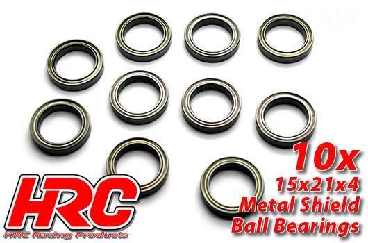 HRC Racing HRC1284 Ball Bearings - metric - 15x21x4mm (10 pcs)