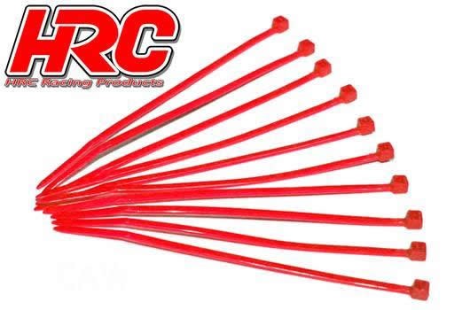Pro-Line HRC5021RE Tie-Wraps - Short (100mm) - Red (10 pcs)