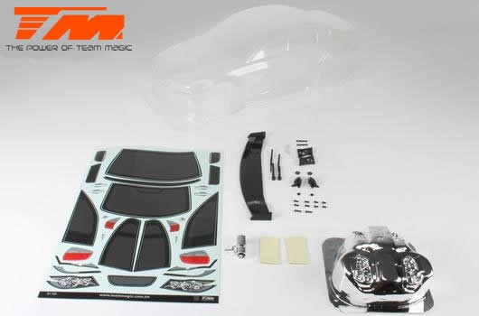 Team Magic TM503316C Body - 1:10 Touring : Drift - 190mm - Clear - 320