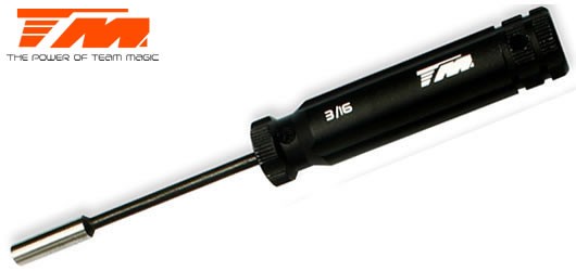 Team Magic TM117016 Tool - Socket Driver - Team Magic Black HC - 3:16"