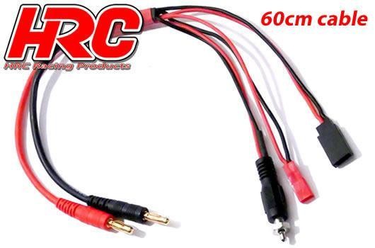 Pro-Line HRC9121-6 Charger Lead - 4mm Bullet to JST : Receiver BEC : Glow Plug - 600mm