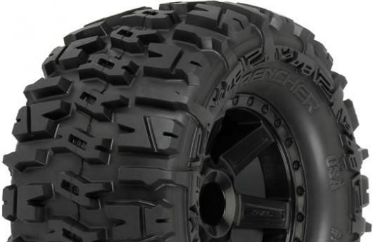 Pro-Line PRO117012 Tires - 1:10 Truck - 2.8" - mounted - Desperado Black Wheels - 12mm Hex - Tr
