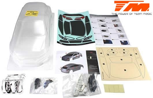 Team Magic TM503368C Body - 1:10 Touring : Drift - 195mm - Clear - SRC