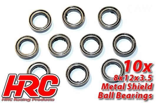 HRC Racing HRC1248 Ball Bearings - metric - 8x12x3.5mm (10 pcs)