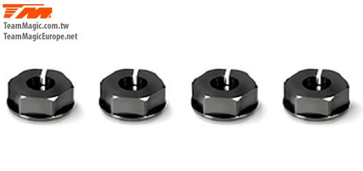 K Factory KF1418-1 Option Part - TM E4D:E4D-MF - Aluminium 7075 - Hex Wheel Adaptor -0.75mm (4pcs)