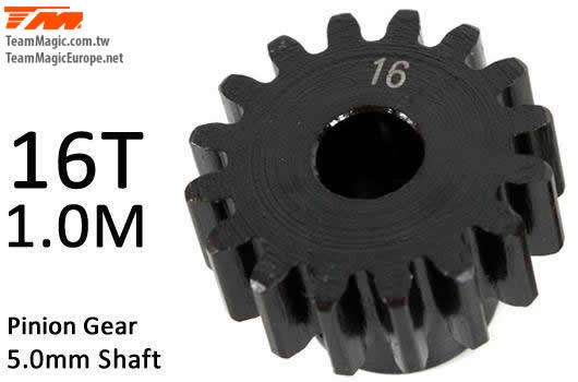 K Factory KF6602-16 Pinion Gear - 1.0M : 5mm Shaft - Steel - 16T