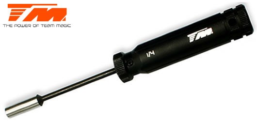 Team Magic TM117017 Tool - Socket Driver - Team Magic Black HC - 1:4"
