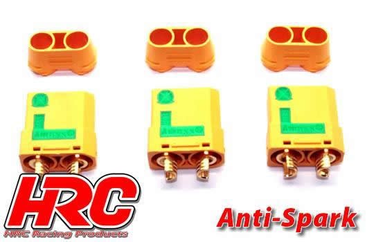 Pro-Line HRC9097AS Connector - XT90 - Female Anti-Spark (3 pcs) - Gold