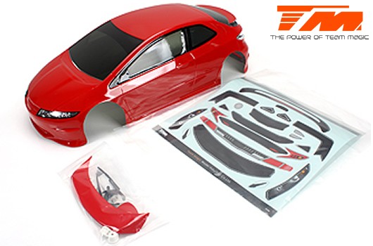 Team Magic TM503367RA Body - 1:10 Touring : Drift - 190mm - Painted - no holes - TPR Red