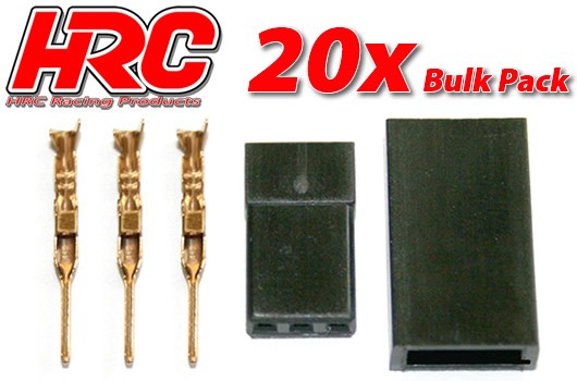 Pro-Line HRC9202B Connector - Gold - Servo - FUT plug - Female - BULK 20 pcs