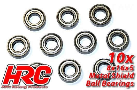 HRC Racing HRC1272 Ball Bearings - metric - 8x16x5mm (10 pcs)