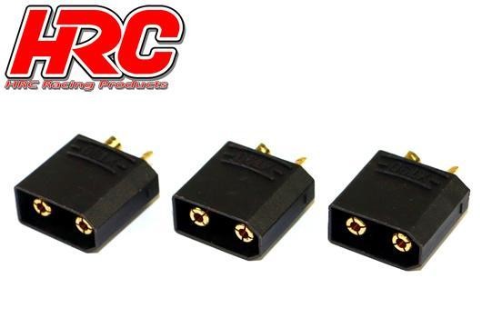 Pro-Line HRC9096KA Connector - XT90 BLACK - Male (3 pcs) - Gold