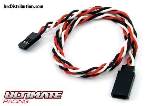 Ultimate Racing UR46132 Servo Extension Cable - Twist - Futaba type - 45cm Long
