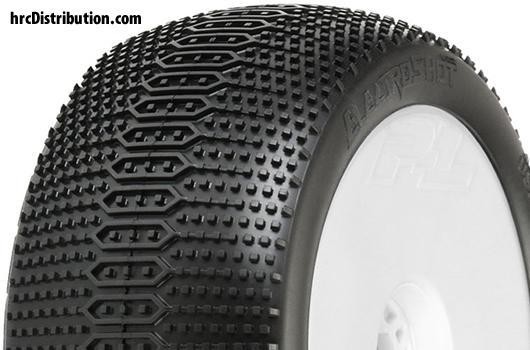 Pro-Line PRO9060033 Tires - 1:8 Truggy - mounted - White Velocity wheels - VTR - Electroshot 4.0 X4