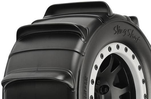 Pro-Line PRO1014613 Tires - Monster Truck - mounted - Black Impulse wheels - Sling Shot 4.3" (2