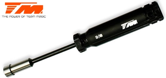 Team Magic TM117020 Tool - Socket Driver - Team Magic Black HC - 3:8"