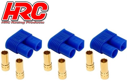 Pro-Line HRC9053A Connector - EC3 - Female (3 pcs) - Gold