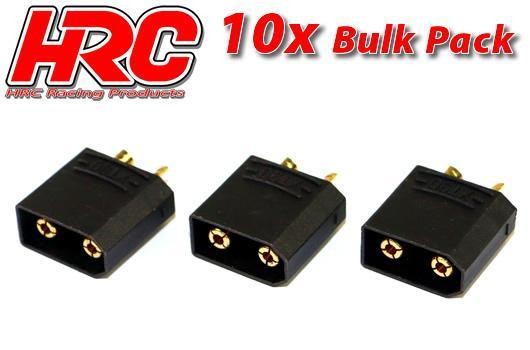 Pro-Line HRC9096KB Connector - XT90 BLACK - Male (10 pcs) - Gold