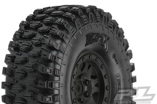 Pro-Line PRO1012810 Tires - 1:10 Crawler - mounted - Impulse Black Wheels - 1.9" - Hyrax G8 (2