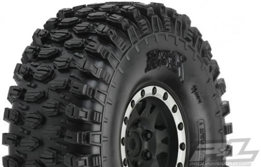 Pro-Line PRO1012813 Tires - 1:10 Crawler - 1.9" - mounted - Impulse Black:Silver Wheels - Hyrax