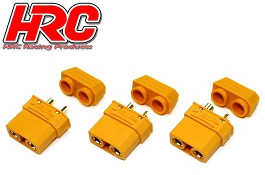 Pro-Line HRC9097PA Connector - XT90 with CAP - Female (3 pcs) - Gold