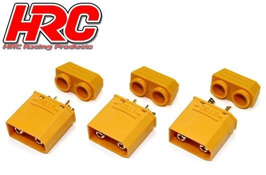 Pro-Line HRC9096PA Connector - XT90 with CAP - Male (3 pcs) - Gold
