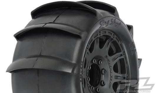 Pro-Line PRO117910 Tires - Monster Truck - mounted - Raid Black wheels - 17mm 8x32 Removable Hex - S