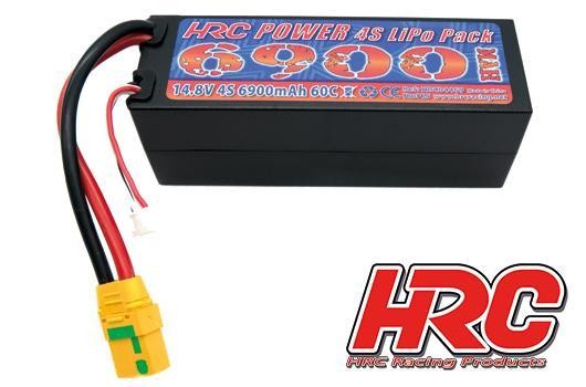 HRC Racing HRC04469X Battery - LiPo 4s HARDCASE - 14.8V 6900mAh 60:100C - XT90AS - 138mm*48*47