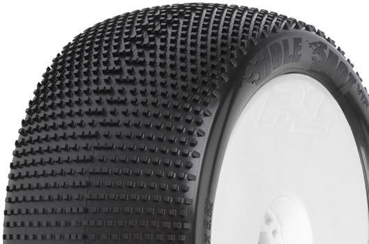 Pro-Line PRO9033233 Tires - 1:8 Buggy - mounted - VTR wheels White - 17mm Hex - Hole Shot VTR 4.0&qu