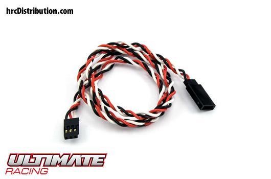 Ultimate Racing UR46205 Servo Extension Cable - Twist - Futaba type - 90cm Long