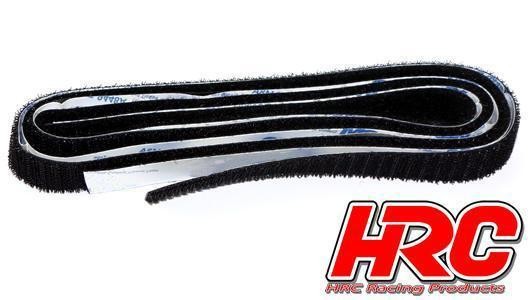 HRC Racing HRC5042BK2 Hook and Loop Fastener - Self Adhesive - 20x1000mm - Black (1 pair)