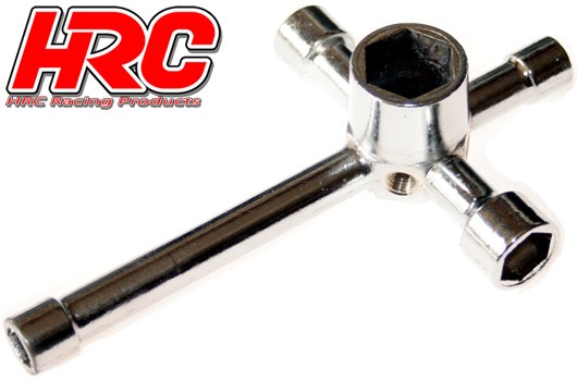 HRC Racing HRC4010 Tool - Cross-wrench glow plug - 7 : 8 : 10 : 12 : 17mm
